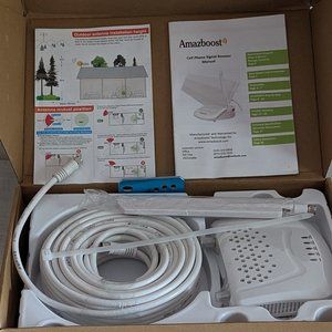 Amazboost Cell Phone Signal Booster for Home and Office 3G 4G LTE - White